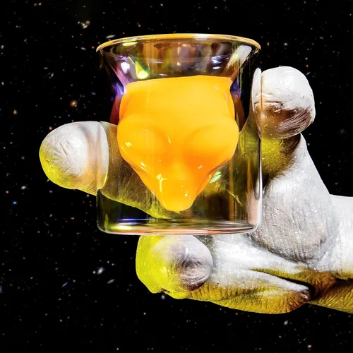 Miniatura 5 de Dragon Glassware Vasos de bebida Alien – Juego de 2 vasos de 7 onzas con diseño único de doble pared gris inspirado en alienígenas de Área 51