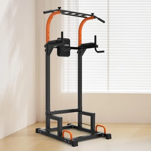 Miniatura 7 de leikefitness Equipo de ejercicio multifunción de torre de energía, estación de inmersión para dominadas, altura ajustable para gimnasio en casa