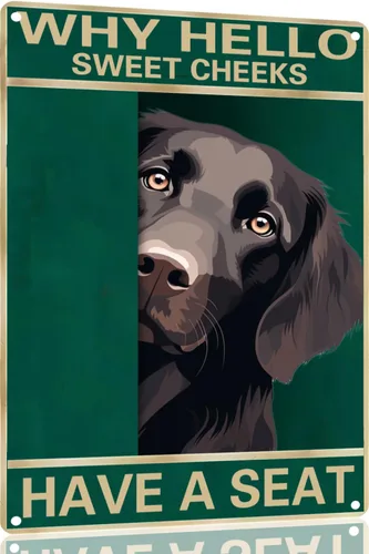 Miniatura 25 de Labrador Retriever - Letrero de metal con texto en inglés "Why Hello Sweet Cheeks Have A Seeks Have A Seeks" (1683)