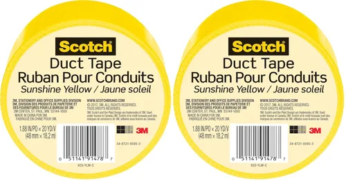 Miniatura 12 de Scotch Cinta adhesiva, Amarillo Sol, 1.88 pulgadas x 18 m, paquete de 6