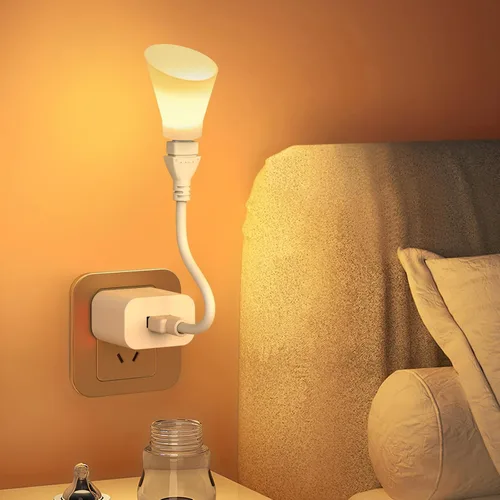 Miniatura 9 de Lámpara de escritorio LED USB con cuello de cisne flexible con luces blancas cálidas ajustables para dormitorio, lectura, luz nocturna, dormitorio