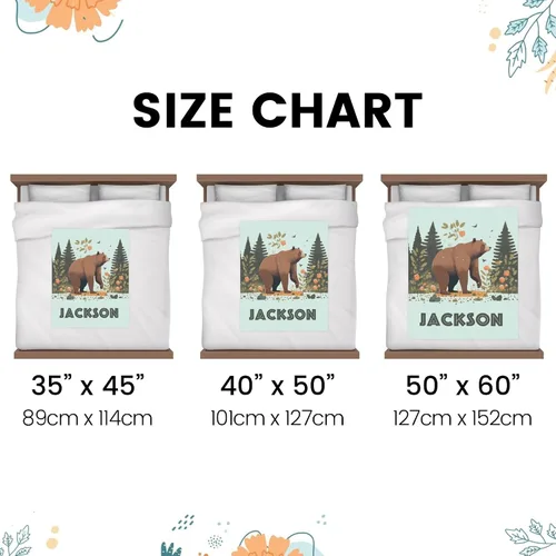 Miniatura 4 de Mantas de bebé personalizadas para niños, manta de felpa suave de doble capa con respaldo de puntos, manta personalizada de oso minky, manta de bebé