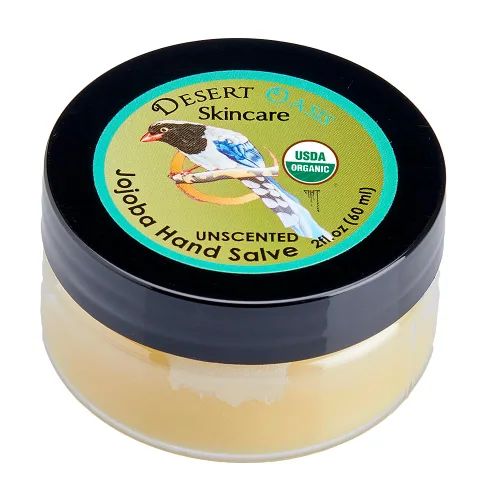 | USDA Organic Unscented Hand Salve - Más del 50% de aceite de jojoba con cera de abejas y aceite de aguacate - Bálsamo acondicionador rico sin