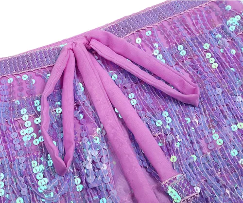 Miniatura 3 de Falda de lentejuelas con flecos para mujer