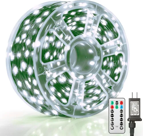 Miniatura 9 de Mlambert - Luces de Navidad de 1050 LED, 344 pies, luces de hadas impermeables para exteriores con control remoto, 8 modos, iluminación