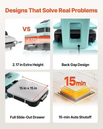Miniatura 8 de Máquina de presión de calor automática VEVOR, 15 x 15 pulgadas, máquina de estampado para playeras con liberación automática y presión ajustable