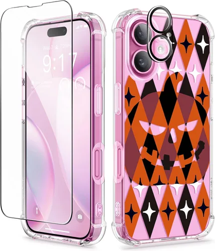 Miniatura 36 de GVIEWIN - Funda floral para iPhone 14 de 6.1 pulgadas, protector de pantalla + protector de lente de cámara, no se amarillenta, a prueba de golpes