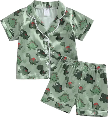 Miniatura 112 de Conjunto de pijama de manga larga con botones para niña pequeña, conjunto de ropa de dormir