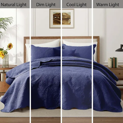 Miniatura 147 de MOONLIGHT20015 Juego de colchas individuales (68" x 86") – Paquete a granel de 10 al por mayor para hoteles, dormitorios de invitados y Airbnbs