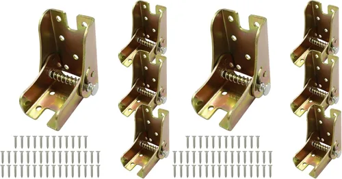 Miniatura 7 de 2 soportes de bisagra plegables, bisagras autobloqueantes, soporte de mesa plegable de 90 grados, accesorios de patas resistentes para mesa