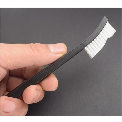 Miniatura 4 de Paquete de 10 cepillos de limpieza multiusos de doble punta para pistolas de 7 pulgadas, cepillos de cerdas de nailon de acero y latón (nailon)