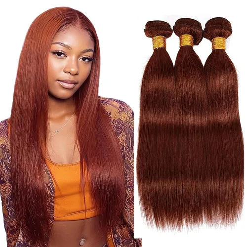 Miniatura 93 de Color 30 paquetes de cabello humano marrón onda del cuerpo paquetes 8 10 12 pulgadas brasileño virgen Remy extensiones de cabello humano doble trama