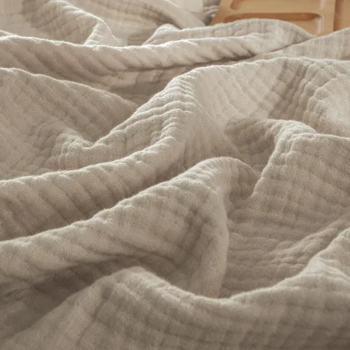 Miniatura 11 de PHF Manta de Muselina de Algodón 100%, Tamaño Queen 90"x90", Manta de Gasa Ligera de 4 Capas, Manta Minimalista Transpirable Suave como Nube para 02