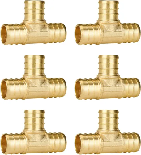 Miniatura 12 de SUNGATOR Paquete de 50 accesorios Pex de 1/2" en T, accesorios Pex de 1/2 pulgada en T, sin plomo, de latón, certificados NSF