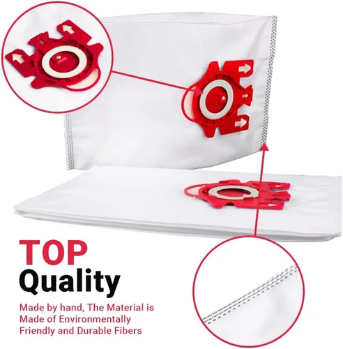 Miniatura 4 de Hongfa Bolsas para aspiradora Miele tipo FJM, 15 paquetes AirClean 3D Efficiency Bolsa de polvo compatible con aspiradora Miele Compact C2 Compact
