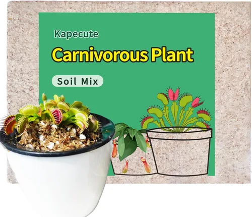 Mezcla de Suelo para Plantas Carnívoras 8 Cuartos, Incluye Perlita y Restos de Musgo Sphagnum, Excelente Suelo para Macetas para Atrapamoscas Venus,
