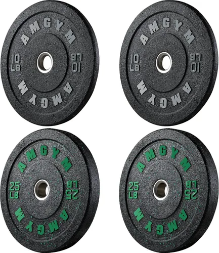 Discos de peso olímpicos de 2 pulgadas y caucho para barras, discos para gimnasio en casa, entrenamiento de fuerza y levantamiento de pesas, 10 a