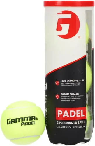 Gamma Pelotas de pádel presurizadas deportivas, aprobadas por IPF, paquete de 3 unidades, alto rendimiento, rebote duradero y consistente, ideal