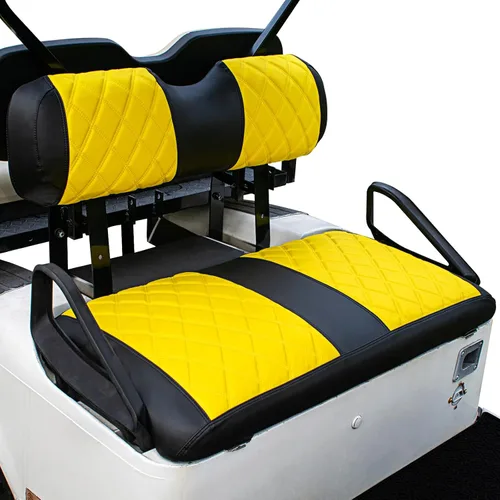 Miniatura 8 de NOKINS Juego de Fundas de Asiento de Diamante para Carrito de Golf, Compatible con EZGO TXT 1994-2013/EZGO RXV Almohada de Asiento Delantero