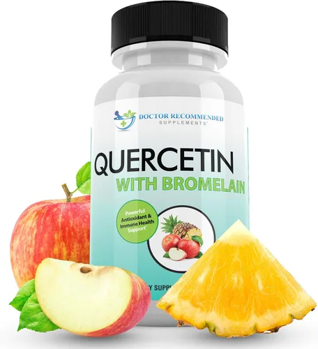 Miniatura 8 de DOCTOR RECOMMENDED SUPPLEMENTS Quercetina 800 mg con bromelina 165 mg por porción, 120 cápsulas vegetarianas, suministro completo para 60 días