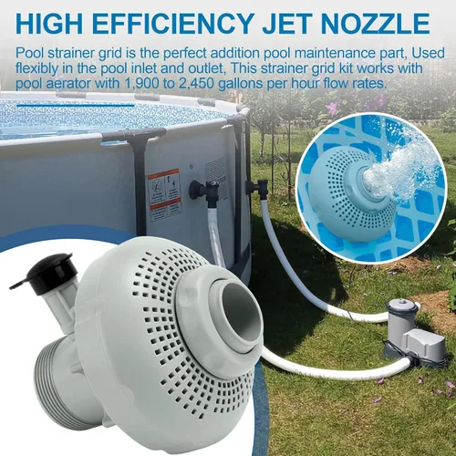 Miniatura 5 de Boquilla grande del aire de la entrada 12355 para la válvula del jet de aire de Intex, piezas de recambio del jet del retorno de la piscina sobre