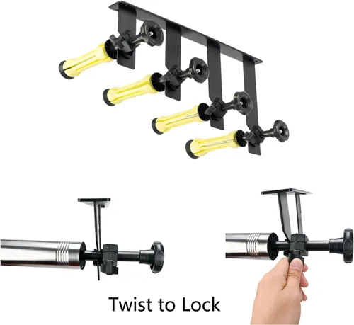 Miniatura 6 de Sistema de soporte de rodillo de fondo de fotografía, 4 rodillos, soporte de fondo de pared, soporte de fondo de soporte de luz
