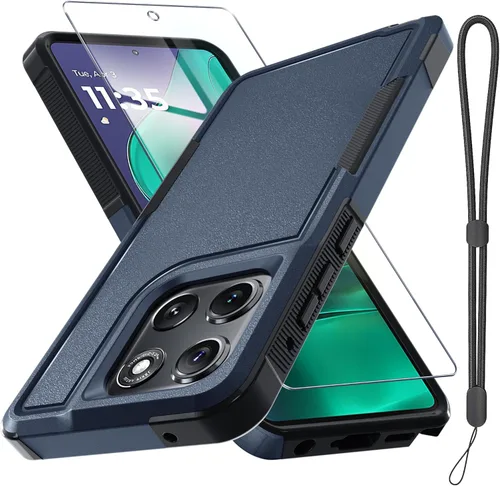 Miniatura 49 de Funda compatible con Moto G 5G 2024, cuerpo completo, resistente, resistente, a prueba de golpes, con correa de cordón, protector de pantalla