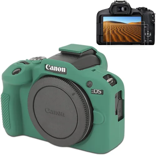Miniatura 11 de Pocoukate Funda para cámara Canon EOS R100, cubierta protectora de silicona suave con protector de pantalla EOS R100, Accesorios para cámara sin