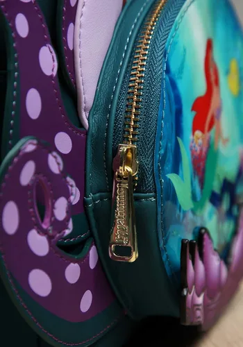 Miniatura 8 de Loungefly Disney Villains Scene Ursula Crystal Ball - Bolsa de hombro para mujer, doble correa, talla única