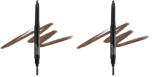 Miniatura 14 de wet n wild Lápiz definidor retráctil de cejas definitivo, color marrón ceniza, cepillo de cejas de doble cara, punta fina, formas, define, rellena