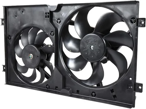 SCITOO Conjunto de ventilador de refrigeración del condensador del radiador del motor compatible con 1999-2005 para VW para Beetle 1.8L, 1998-2006