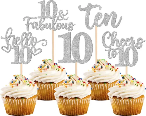 Miniatura 32 de 30 piezas de adornos para cupcakes de 12 cumpleaños feliz, brillantes doce, hola 12, felicitaciones a 12 años, adornos para cupcakes, 12