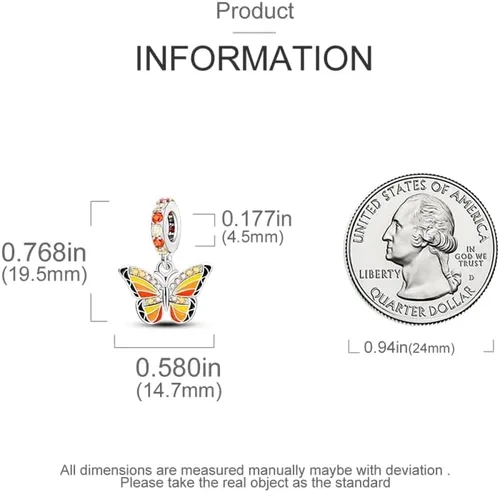 Miniatura 4 de CYCUFF Abalorios de plata de ley 925 adecuados para collares de dijes, pulseras, abalorios, joyería de regalo para mujeres, familiares y amigas