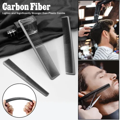 Miniatura 4 de SALON SILK Peine de pelo para hombres y mujeres, set de 8 peines profesionales para cabello mojado, rizado, natural, desenredante, para separar