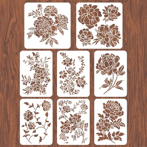 Miniatura 21 de INFUNLY Plantillas de Pared de Mandala para Pintar Plantillas de Azulejos Reutilizables para Paredes Plantillas de Piso de Concreto 12"X12