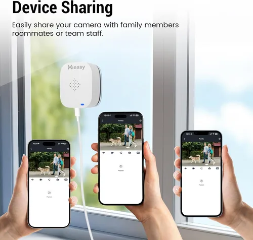 Miniatura 6 de Cámara de ventana de 4MP 2.5K, sin suscripción mensual, visión nocturna a todo color, detección de movimiento AI, WiFi de doble banda de 2.4 GHz y 5