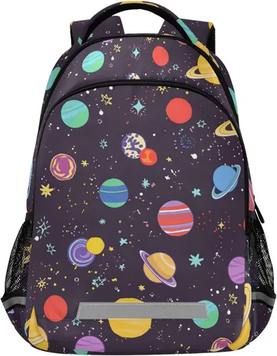 Miniatura 24 de MNSRUU Mochila escolar con correa para el pecho, mochila para laptop Galaxy Planets, mochila de senderismo de viaje para niños y niñas, Animal 031