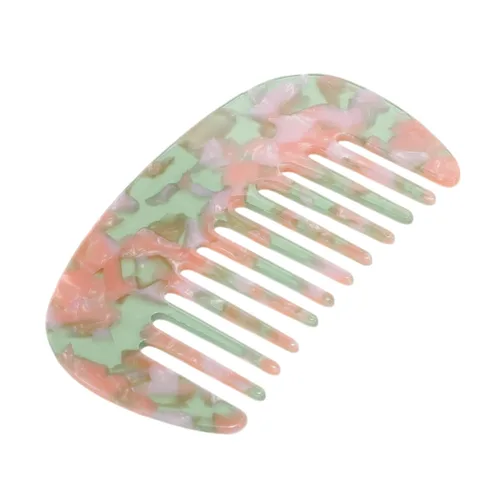 Miniatura 21 de VOCOSTE Peine para el cabello de dientes anchos, peine antiestático de tamaño de bolsillo para cabello grueso, rizado, cuidado del cabello, peine