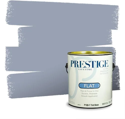 Miniatura 587 de Pintura Exterior + imprimación PRESTIGE, todo-en-uno, 1 galón, acabado mate, color comparable al Valspar* Royal Gray* VS151-Gris real
