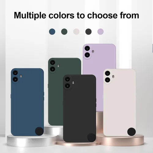 Miniatura 9 de GiiYoon - Carcasa de silicona compatible con Nothing CMF Phone 1, funda protectora de cuerpo completo de tacto sedoso y suave con protección