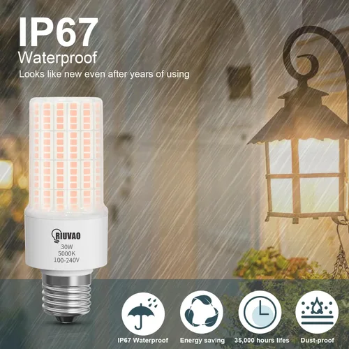 Miniatura 4 de RIUVAO Bombilla LED de maíz, equivalente a 250 W, bombillas LED 30 W, 3750 lúmenes, súper brillante, 3000 K, luz blanca cálida