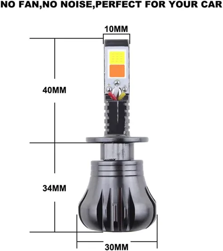 Miniatura 4 de Switchback - Bombillas LED estroboscópicas de destello blancas y rosa púrpura H1 súper brillantes, luz antiniebla o luces de conducción diurna