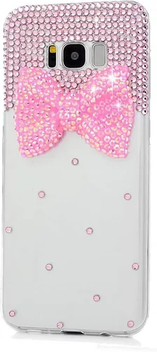 Miniatura 19 de Funda para Galaxy Note 8, elegante, hecha a mano en 3D [serie brillante], diseño de lazo grande compatible con Samsung Galaxy Note 8 con protector