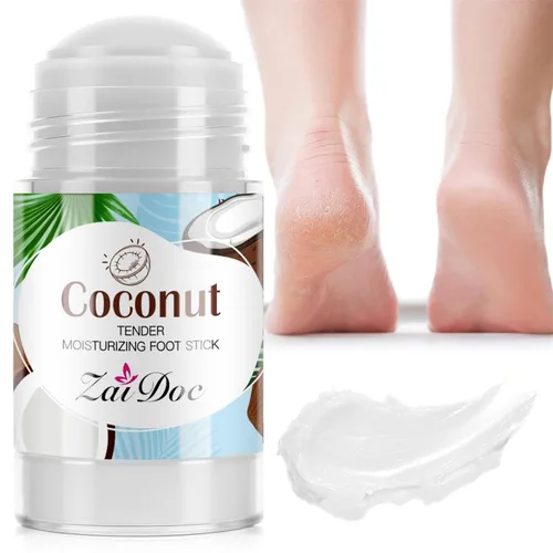 Miniatura 10 de Tender Crema hidratante para pies, parafina líquida y aceite de oliva para talones secos y agrietados, 1.41 onzas (naranja)
