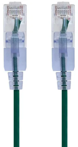 Miniatura 77 de Monoprice Cat6A - Cable de conexión Ethernet de 6 pulgadas, negro, UTP, 30 AWG, 10G, cable de cobre puro desnudo, sin enganche, RJ45, serie SlimRun