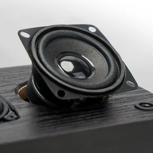 Miniatura 2 de RIOWOIS Altavoces pasivos de estantería para sonido envolvente de cine en casa, altavoces estéreo satelital con sonido más nítido y veta de madera
