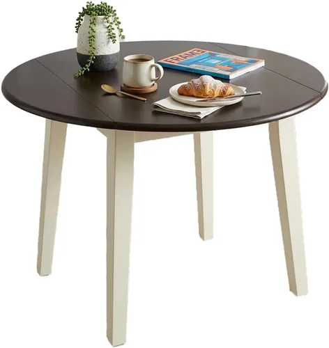 Miniatura 12 de Signature Design by Ashley Hammis - Mesa redonda de comedor con hojas abatibles, hasta 4 asientos, hojas abatibles con bisagras, madera, 36.38