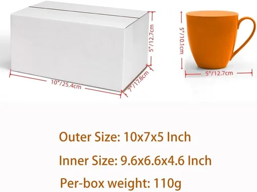 Miniatura 4 de PETAFLOP - Paquete de 25 cajas de envío de 10x7x5 pulgadas, caja de cartón corrugado blanca para embalaje de pequeñas empresas