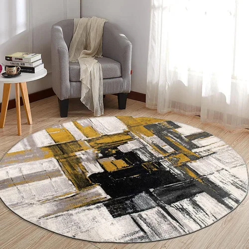 Miniatura 49 de Rugshop Alfombra Corredor Abstracta Contemporánea Negra — No Desprende Pelusa para Pasillo, Entrada y Cocina 2' x 7