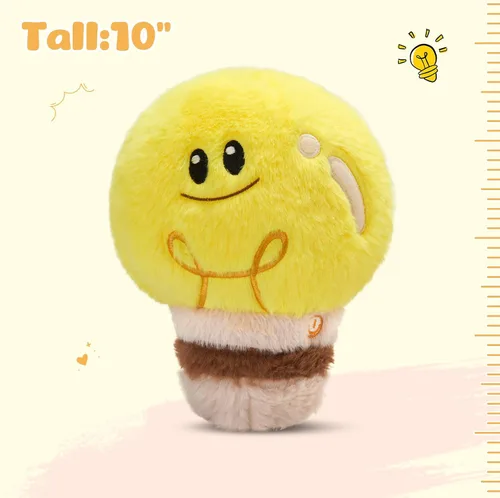 Miniatura 5 de WEWILL Bombilla de 8 pulgadas con luz de animal de peluche, lindo juguete de peluche suave, cumpleaños, Navidad, vacaciones, fin de semana, regalo